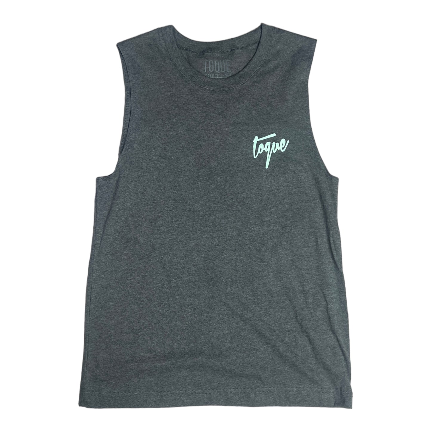 Muscle Tanks Heather Grey/Mint Logo