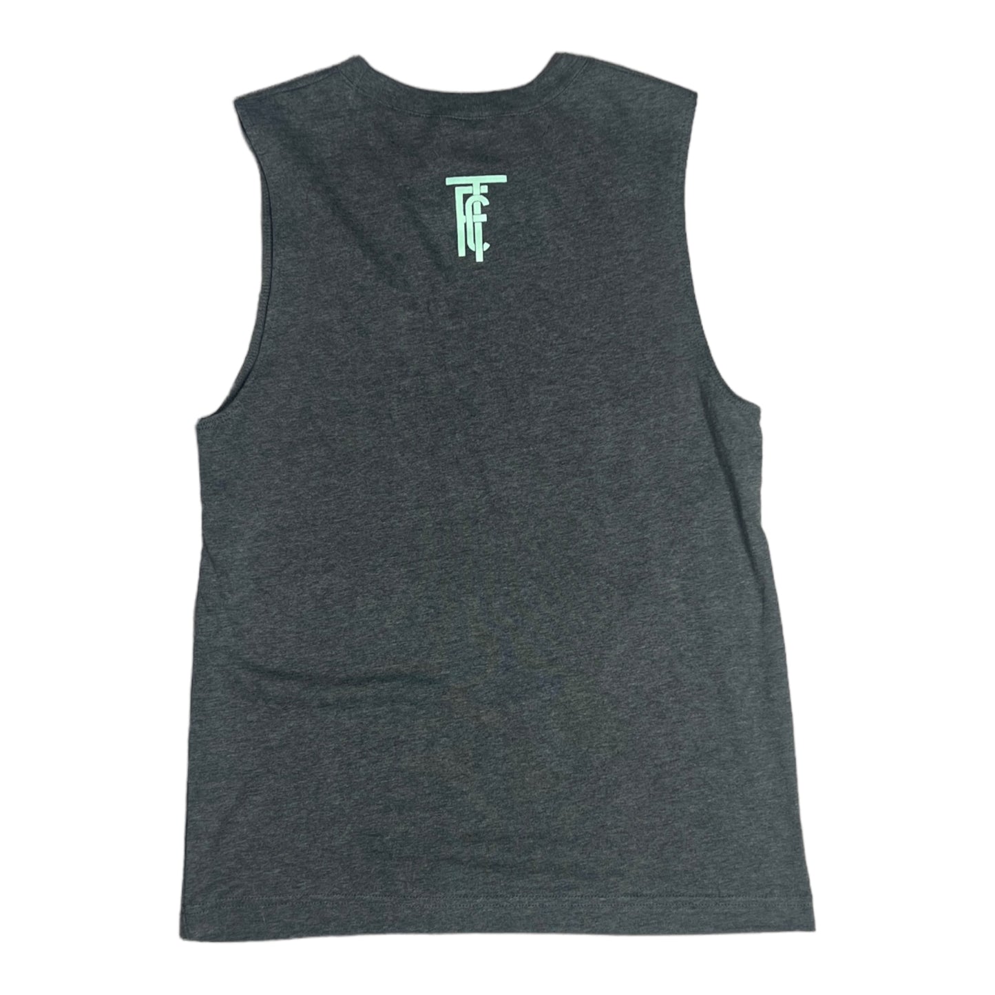 Muscle Tanks Heather Grey/Mint Logo