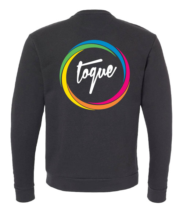 KANGROO POCKET CREWNECK-RAINBOW CIRCLE