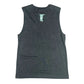 Unisex Muscle Tank Dark Grey Heather/ Mint Logo